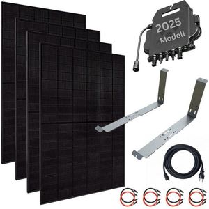 MyCarport XXL Balkonkraftwerk 2000+ Watt inkl. XXL Unterkonstruktion (20° Winkel) und Wechselrichter (APsystems 2025)