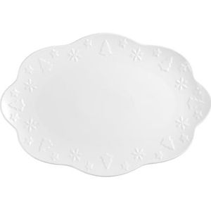 Holst Porzellan CE 038 porseleinen plaat ovaal 38 cm Ceremony wit 38 x 26 x 2,8 cm 1 stuk