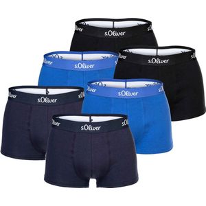 s.Oliver - Boxershorts - Blauw - Zwart - Wit - 6er Pack