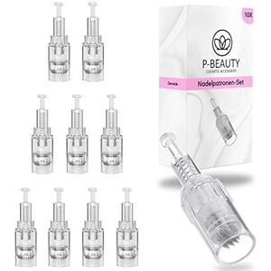 P-Beauty Universele reserve-naaldpatronen voor Dermapen, micronaaldtechnologie voor huidvernieuwing, geschikt voor alle draadslot Derma elektrische pen, diverse pinvarianten, 20 stuks, 12 pinnen