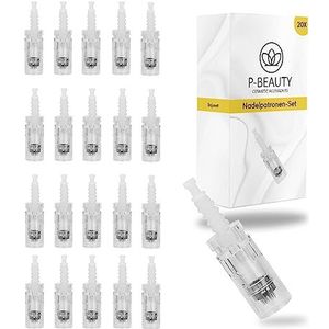 P-Beauty Bajonetnaaldpatronen, vervangende naaldpatronen voor auto, Derma elektrische pen, microneedling, bajonetsluiting, voor dermapenapparaten met bajonetpoort, 20 stuks, 42-pins