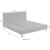 Atlantic Home Collection Boxbed Nikola zonder matras, antraciet, 180 x 200 cm