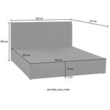 ATLANTIC home collection Boxbett Alva, wahlweise mit Matratze und Topper