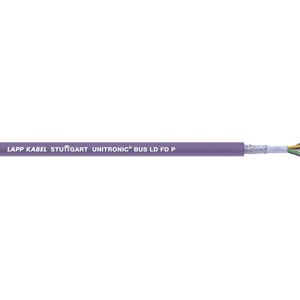 10 meter Lapp 2170214 Unitronic BUS LD FD P buskabel 2x2x0,25 mm² afgeschermd I zeer flexibele kabelrupskabel I 32-aderig I halogeenvrij I vlamvertragend I PUR buskabel voor sleepkettingen I violet