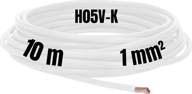 Kalitec - H05V-K - Installatiedraad - 1x1,0 mm2 - 10 m - PVC-gecoat
