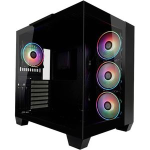 LC Power - 809-B-ON Midi-tower Gaming-behuizing - Zwart - 4 LED-ventilators