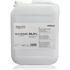 hd-line 5000 ml Glycerine E422, perfect voor doe-het-zelf, farmaceutische kwaliteit 99,5%, geschikt voor levensmiddelen, VG ruwmateriaal, puur, veganistisch, Ph. Eur/USP, 5 liter