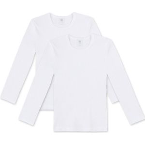 T-shirt - Effen - Katoen - Lange Mouw - Normale Pasvorm