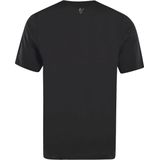 HAJO - Shirt - Zwart - Katoen - V-hals, Halve Mouw, 4 Pack