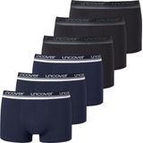 Schiesser - Uncover - Boxershorts - Blauw/Zwart - Stretch Katoen - 6-Pack