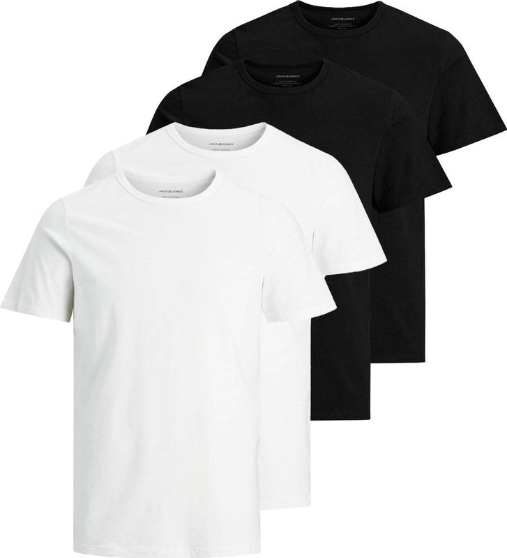 Jack Jones T-shirt JACBASIC CREW NECK TEE 2PK Verpakking van 4