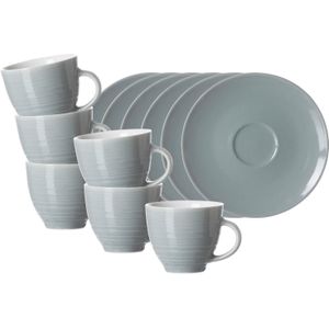 Ritzenhoff &amp; Breker Suomi Espressotasse mit Untertasse 90 ml 6er Set blau - DS