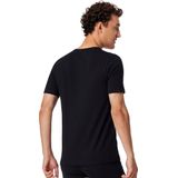 SCHIESSER - Shirt - Zwart - 4 Pack - Katoen - Halve Mouw