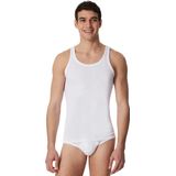 SCHIESSER - Onderhemd ESSENTIALS - Verpakking van 4 - Klassiek Fijn Ribvest - Heren