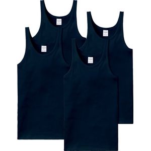 SCHIESSER - Onderhemd ESSENTIALS - Verpakking van 4 - Klassiek Fijn Ribvest - Heren
