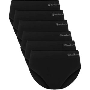 Bamboo Basics - Belle - Dames Slips - Zwart - Voordeelverpakking 6-pak
