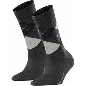 Burlington - MARYLEBONE - Sokken - Set van 2 - Korte Sokken - Ruitpatroon