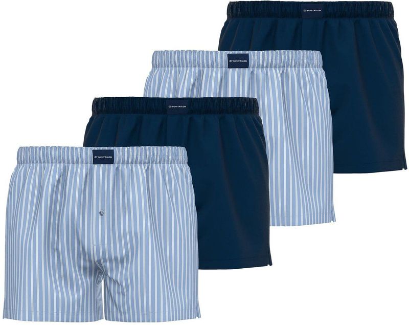 Tom Tailor - Geweven Boxershorts - Verpakking van 4