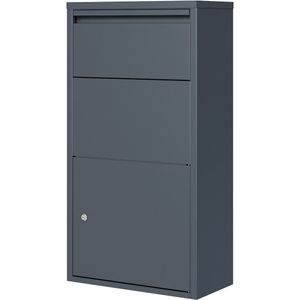 Pakketbrievenbus Logixbox Frontbox DeLuxe achteruitname - grijs