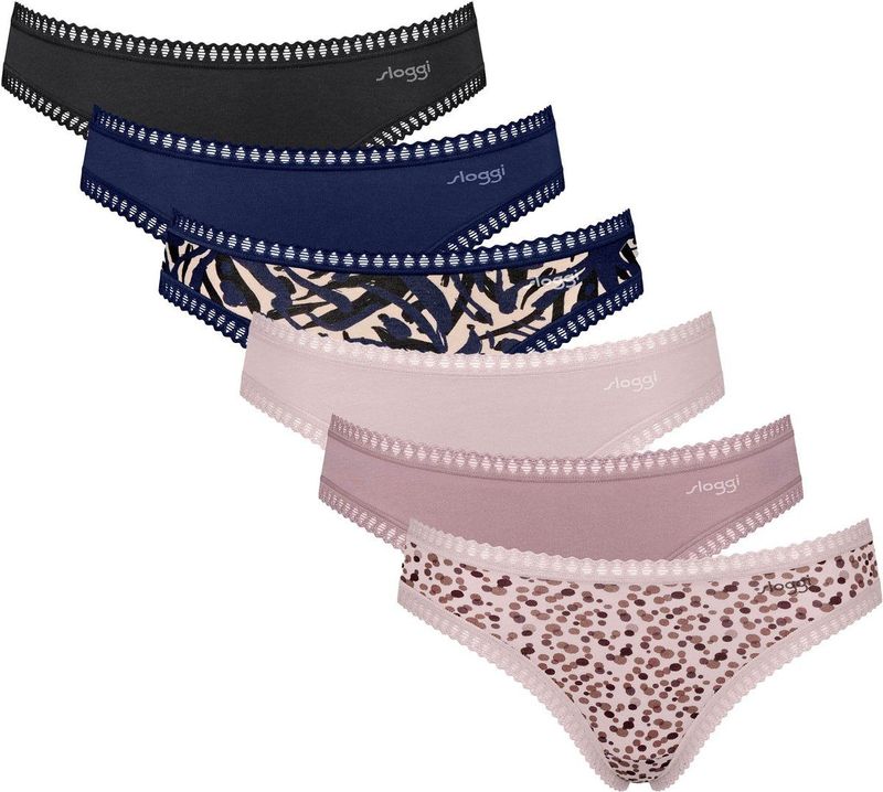 Sloggi - GO Crush Short C6P - Boxershorts - Set van 6 - GOTS-gecertificeerd Biologisch Katoen