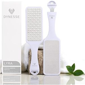 DYNESSE Pedicure Voetvijl. Professionele 3-in-1 Eeltverwijderaar met Mini-vijl. Geen Risico op Verwondingen. Laser-gesneden Roestvrij Stalen Scrubber. Meervoudig Gebruik