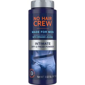 NO HAIR CREW Dry & Fresh Intiem Poeder Man 100 g – Talkvrije lichaamspoeder voor de intieme zone – Helpt zweet, wrijving en geurtjes te verminderen voor een fris gevoel