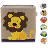 Lifeney - Opbergdoos - Lichtbruin - Leeuw - Compatibel met Ikea Kallax