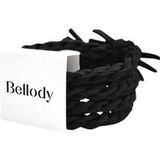 Bellody® Original Haarelastiekjes, stijlvol gevlochten haarelastiekjes met sterke grip, verpakking met 4 stuks, zwart (Classic Black)