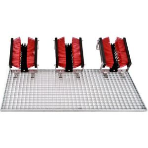 FloorMAX Exklusiv Plus professionele voetenveger - Schoenborstel met rooster drievoudig