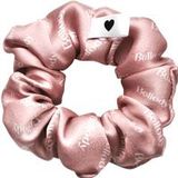 Bellody - Scrunchie Haargummie Silk Met Logo - Roze
