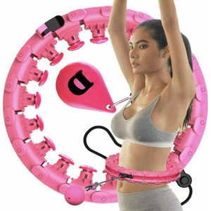 DEMISEL Smart Hula Hoop banden met kogelgewicht, breedte instelbaar, niet vallend, fitnessbanden, massage-noppen voor volwassenen en kinderen om af te vallen, gewichtsvermindering, fitness