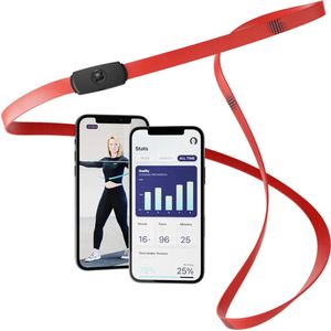 STRAFFR Premium Smart Weerstandsband Strong Resistance Band - Fitness Elastiek - Sport Elastiek Fitness - Met App