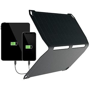 Sunnybag Sunbooster 14 Zonnepaneel, opvouwbaar met 14 watt vermogen, oplader op zonne-energie voor mobiele telefoon, onderweg, waterdicht en licht, 2 USB-uitgangen, oplader op zonne-energie voor wandelen, kamperen, outdoor