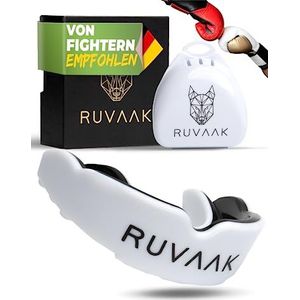 RUVAAK - Premium mondbescherming - optimale pasvorm en meer prestaties | voor boksen, MMA, hockey, kickboksen, Muay Thai en vechtsport | sport mondbescherming met hygiënische box
