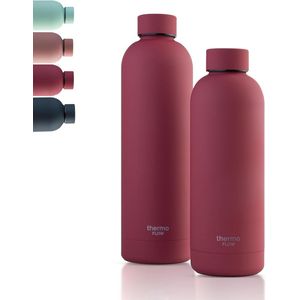 Roestvrijstalen drinkfles 750 ml - BPA-vrij, lekvrij - 24 uur koud & 12 uur warm - ideaal voor sport, outdoor, kantoor & fitness (kastanjebruin, 750ml)