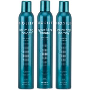 Biosilk - Volumizing Therapy Hairspray - Strong Hold - Haar Spray - 3 x 284g