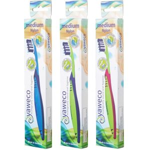 Yaweco Tandenborstel Nylon, Met Vervangende Kop, Medium (1 stuks)