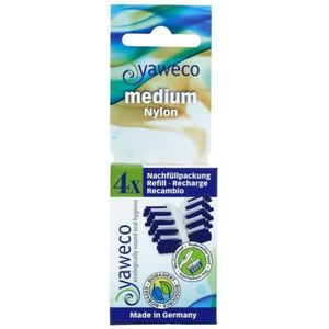Yaweco - Medium Neylon Navulling - Tandenborstelkop - 4 Stuks - Bio Based