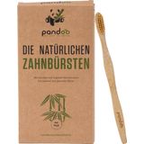 Pandoo - Set van 4 Handtandenborstels - Bamboe - Milieuvriendelijk - Veganistisch