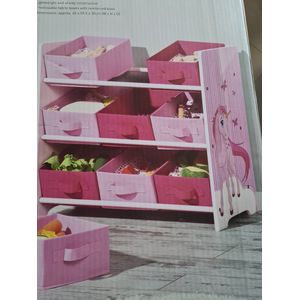 Livarno home Opbergrek voor Kinderen - Roze - 65 x 60 x 30cm