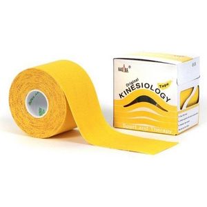 Nasara Originele kinesiologie fysio tape voor sport en geneeskunde, rol grootte 5cm x 5m, geel