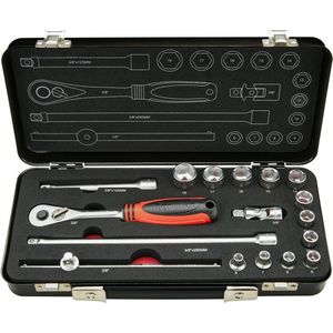 Dopsleutelset CV-staal 3/8"""" 17-delig FORMAT