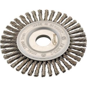 Roterende staaldraadborstel Staaldraad getordeerd 115x6mm FORMAT
