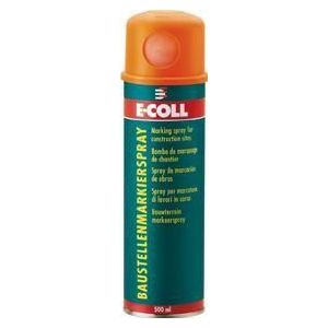 Bouwterrein-markeerspray spuitbus 500ml oranje E-COLL