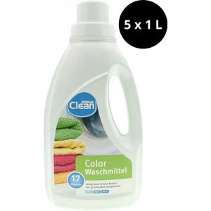Vloeibaar Wasmiddel | Elina Clean | Gekleurde Was | 17 wasbeurten - 5 stuks