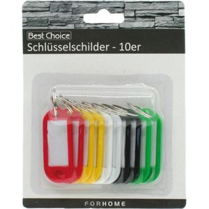 best choice sleutellabels 10 stuks diverse kleuren