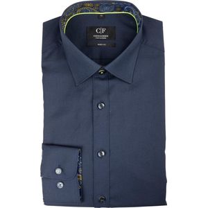 Commander - Hemd - Blauw - Katoen - Lange Mouw