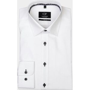 Commander Business - Wit Hemd - Lange Mouw - Body Fit