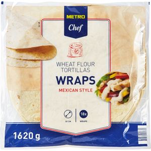 Metro Chef Tortilla Wraps | Pak van 18 Wraps | 30 Centimeter