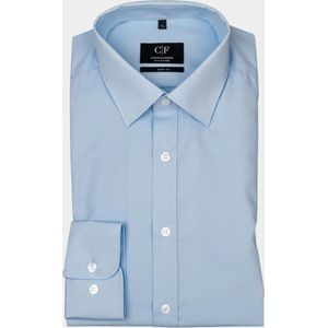 Commander - Hemd - Blauw - Cityhemd - Body Fit - Lange Mouw